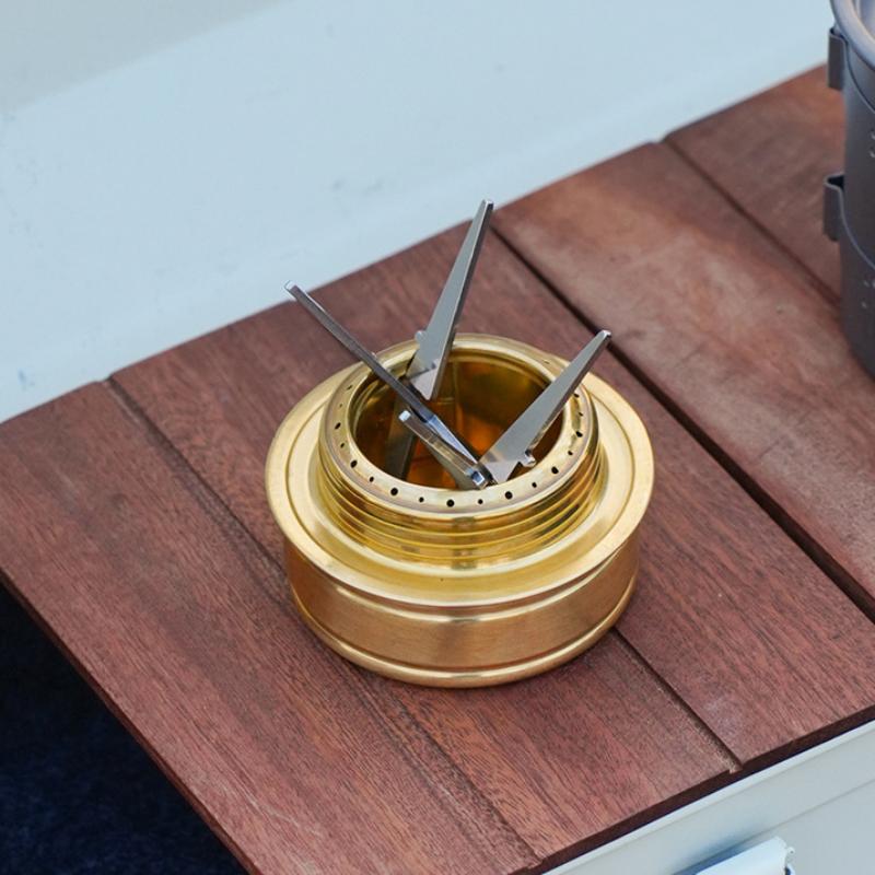 Stainless Steel Alcohol Stove with Easy Attach Detachable Bracket Designed for Outdoor Cooking Needs
