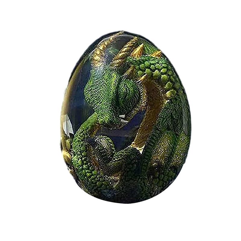 Lava Dragon Egg Ornamental Collection Decor Dinosaur Egg Statue Resin Dragon Egg Crystal Minerale Gemstone Reiki Home Decoration