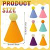 6pcs Animal Party Hats Cone-Shaped Birthday Hats Cats Dogs and Other Small Animals Durable Sewn Edge Polyester and Acrylic Blend