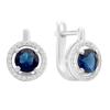 Silver Earrings with Sapphire Nano 1.747ct (2203438)