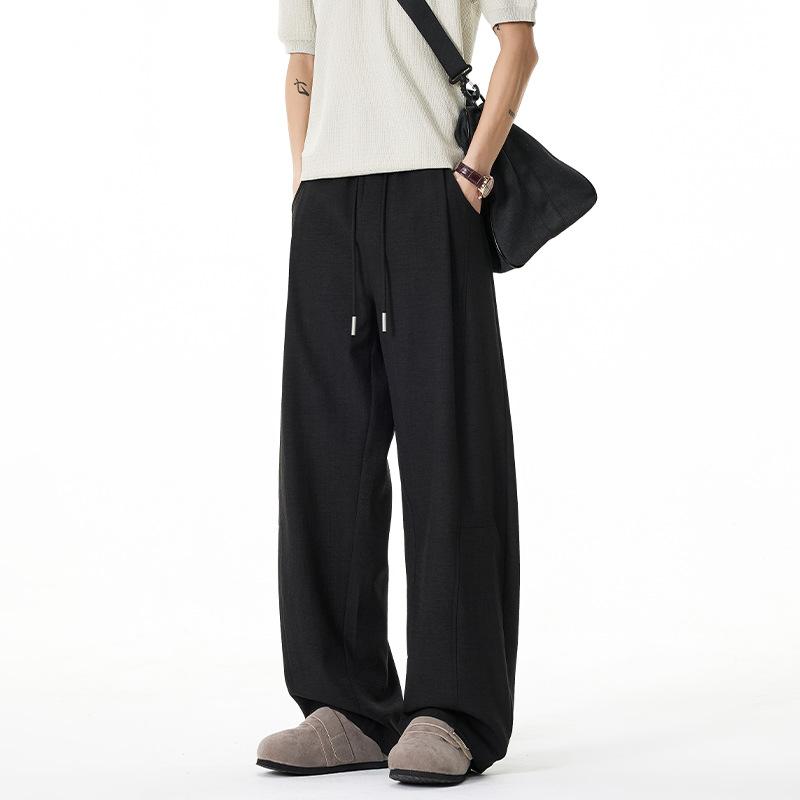Old Money Style Vintage Linen Look Loose Drawstring Wide Leg Casual Pants