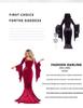 European & American Gothic Witch Vampire Halloween Masquerade Costume - Long Dress with Bat, Witch, Ghost, and Bride Themes for Performance