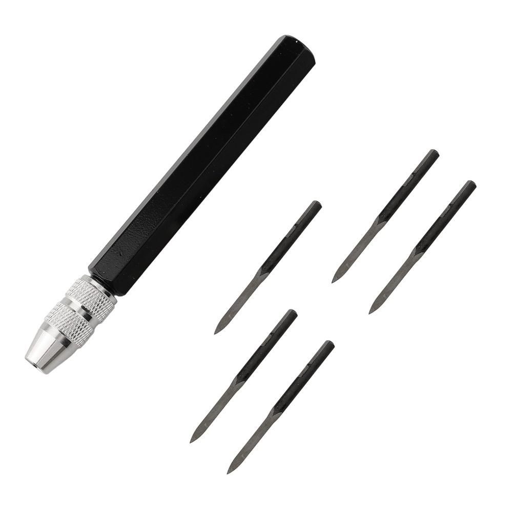 Multi Purpose Deburring Tool with Adjustable SC1300 Handle and 5 BD5010 Blades for Metalworking and Preparation