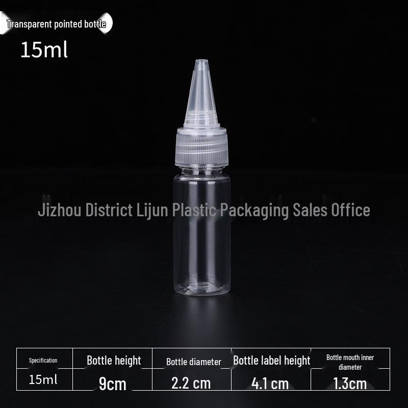 5-200ml Clear Pointed Tip Plastic Dropper Bottle