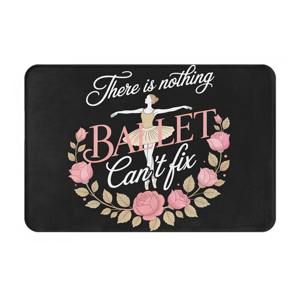 Balletdanser Dansend Meisje Ballerina Mama Ik Kan Niet Rustig Blijven Antislip Deurmat Vloermat Tapijt Vloerkleed voor Keuken Entree Voetmat Matten 60x40 cm