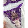 Flower embroidery see-through mesh sexy and comfortable simple and generous sex set
