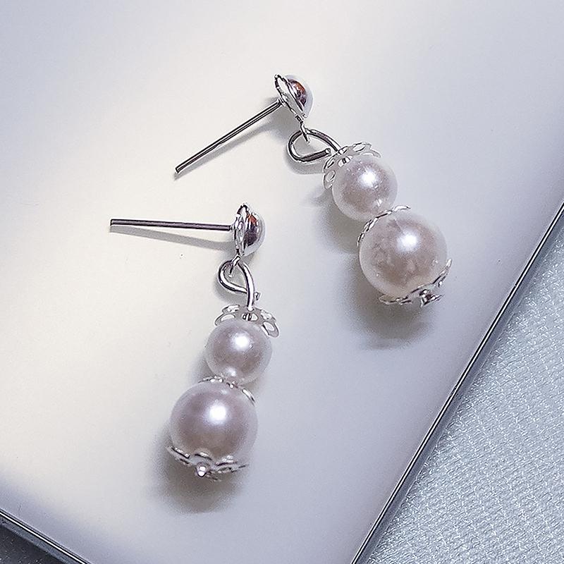 

2 шт. Антикварные серьги для кукол 30 см/60 см, гвоздики для ушей, серьги, жемчужное ожерелье, аксессуары для игрушек