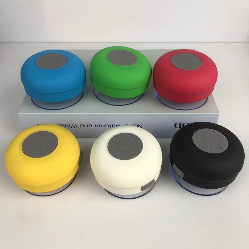 Loudspeaker Bluetooth Speaker Mini Shower Subwoofer Waterproof Handsfree With Suction Cup Mic For Bathroom Pool Beach Car Phone