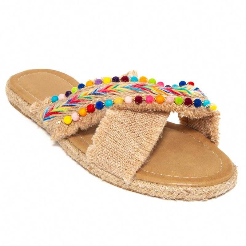 Sandalia Plana Para Mujer. Montevita Indiplasa2 105002