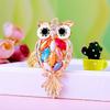 Owl Crystal Keyring Charm Pendant Handbag Purse Bag for Key Ring Chain Keychain