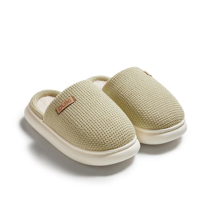 Park Seo-yun Baumwollfleece-gefütterte Winterhausschuhe - Unisex, Warm, Dicksohlig, Bequem für Zuhause