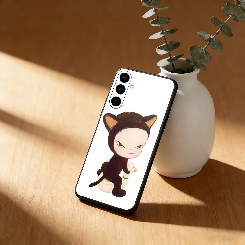 

Y-Yoshimoto Nara Girl ART Phone Case For Samsung Galaxy A91,80,73,72 ,71,53,52,32 ,31,22,21s,20,Soft Black Case Samsung a41