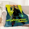 Cyberpunk Edgerunners Blanket Soft Cozy Plush Throw for Living Room Office Bedroom Perfect Birthday Gift for Kids and Gamers