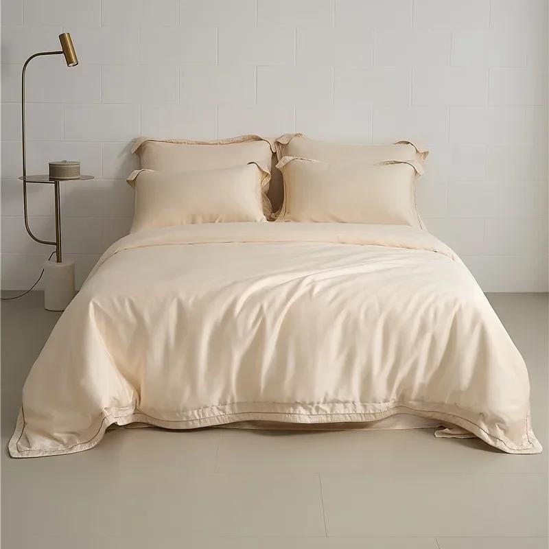 Svetanya Egyptian Cotton Sheets Pillowcase Duvet Cover Bedding Sets Twin Full Queen King Size Bed Linens Solid Color