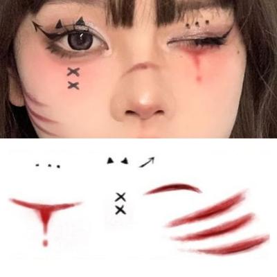 Miumi - Halloween Cat Face Makeup Sticker / Set