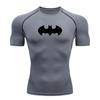 Men's Quick Dry Compression Athletic T-Shirt, Bat Pattern Br