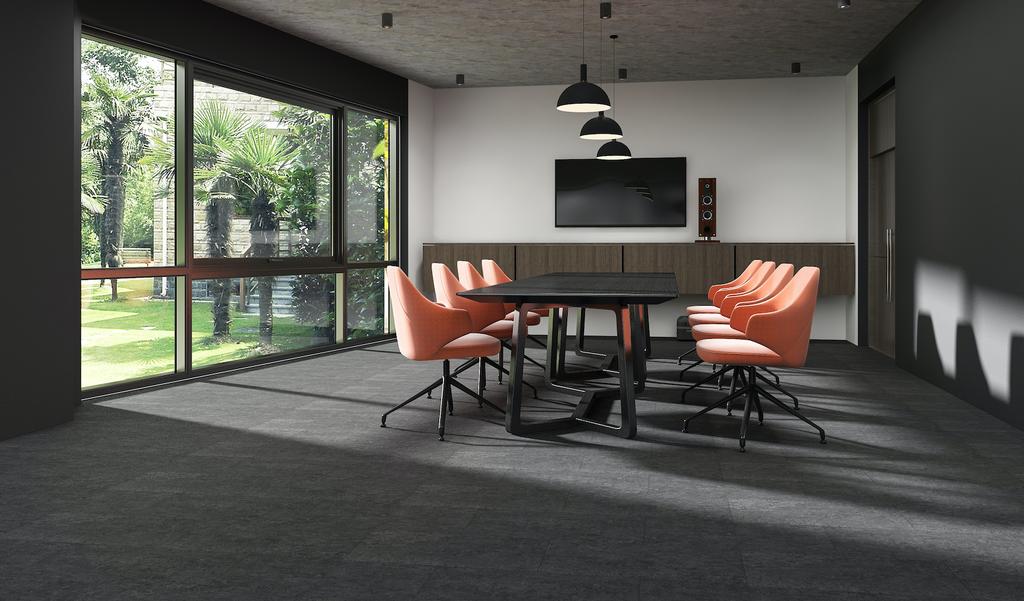 SPC Vinyl Flooring, PVC Click Flooring, 6 mm Thick, with 1 mm Thick Wear Layer, Suitable for Underfloor Heating, Concrete Effect