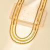 Layered Gold Plated Necklaces Non Tarnish, Herringbone/snake/rope/figaro Link Chain for Women, Waterproof Choker Necklace