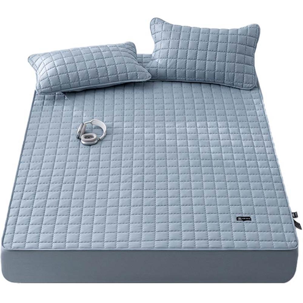 Soft Waterproof Bed Cover Double Queen King Couple Bed Fitted Sheet Breathable Noiseless Washable Bed Mattress Cover Protector