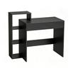 Desk with storage, computer desk with 3 storage shelves and drawer