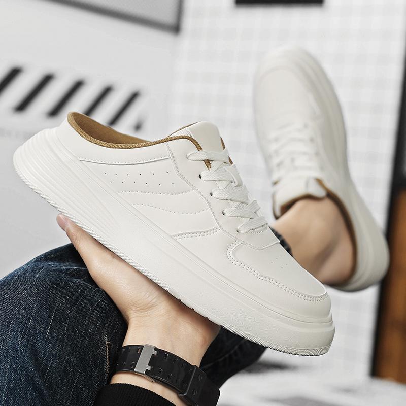 Men Casual Sneakers Shoes Anti-slip Low-top Outdoor Sports Shoes Men Lace-up Comfortable Soft Breathable Half-support Shoes Men