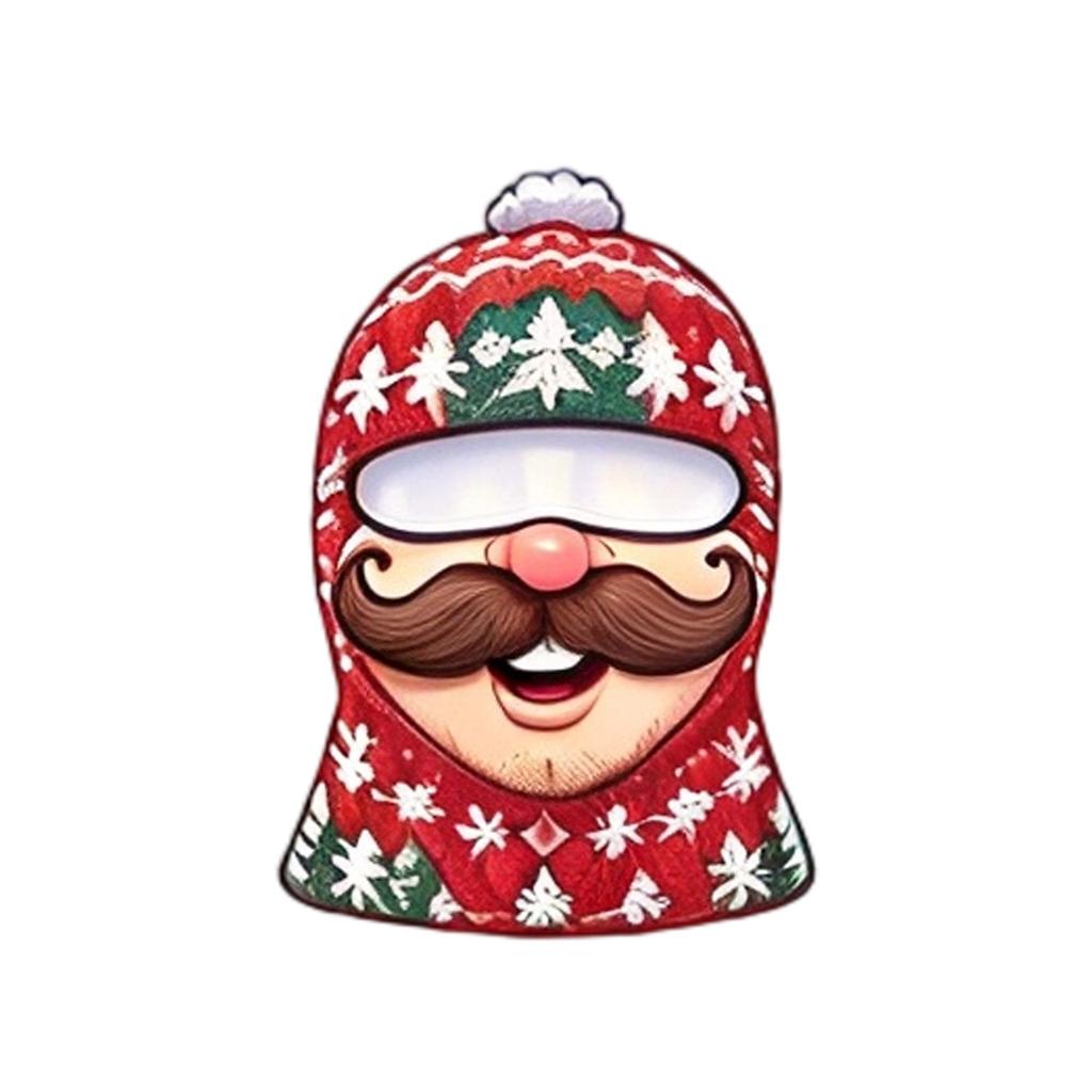 Novelty Old Man Face Ski 3D Full Print Full Face Winter Windproof, Sunglasses Not Included