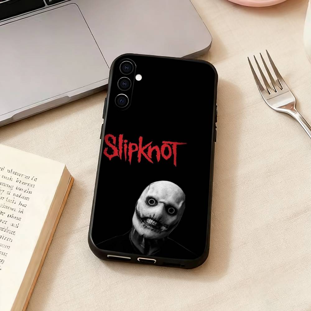 American S-SlipKnot Band Phone Case Black Silicone Soft For Samsung Galaxy A73,A72,A71,A70,A53,A52,A51