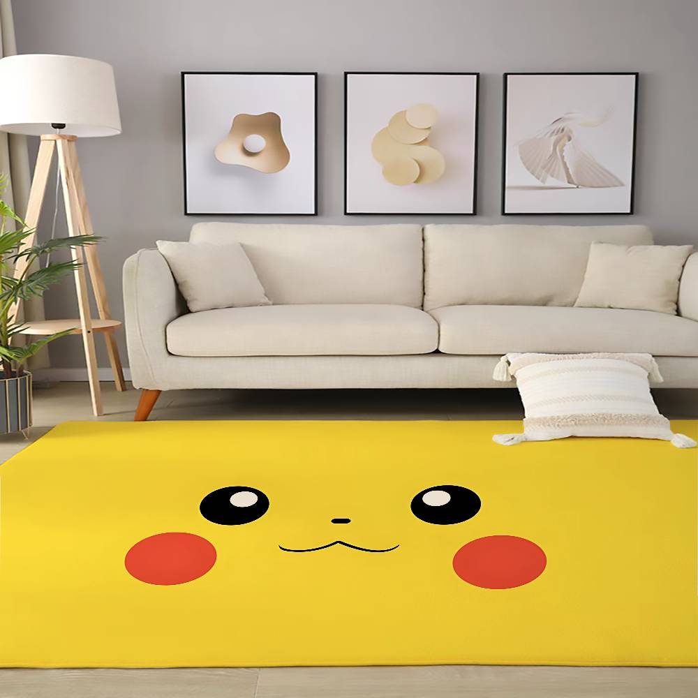 P-Pikachus Floor Mats Home Laundry Rug Carpet For Living Room Decor Lounge Area Anti-slip Foot Mat Entrance Doormat