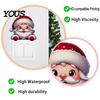 Indoor Outdoor Winter Scene Stickers Christmas Switch Stickers, Removable Santa Claus/Puppy/Reindeer/Elf/Pickup Truck Light Easy Peel And