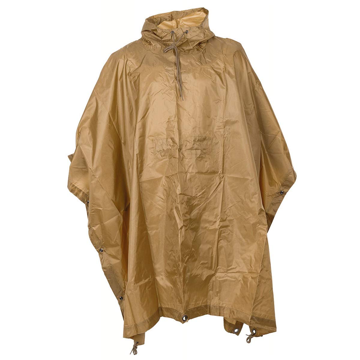 

MFH Poncho US Military Type Ripstop Fabric 223x144cm Portable Storage Bag Included COYOTE -