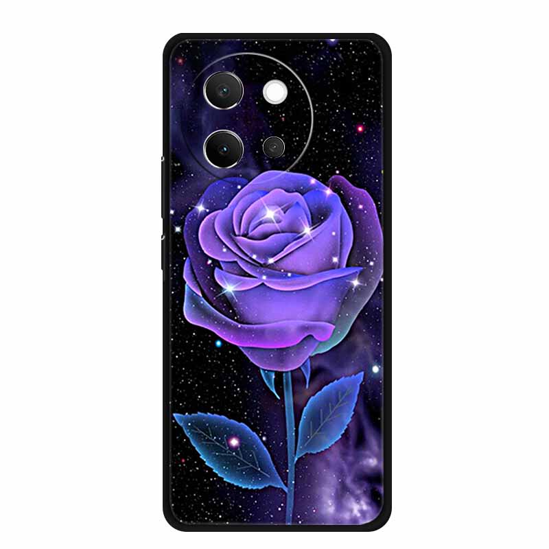 For Vivo V40 Lite Case Black Silicone Soft Back Cover Case For Vivo V40 Lite 5G Phone Case Cover V 40 V40lite 6.78" Funda Coque
