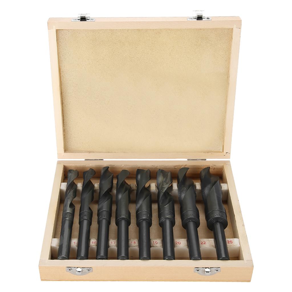High Speed Carbon Steel Drill Bits, Packaged in Wooden Case, Suitable for Drilling Most Metals, Face Milling Machining with Drill Bit
