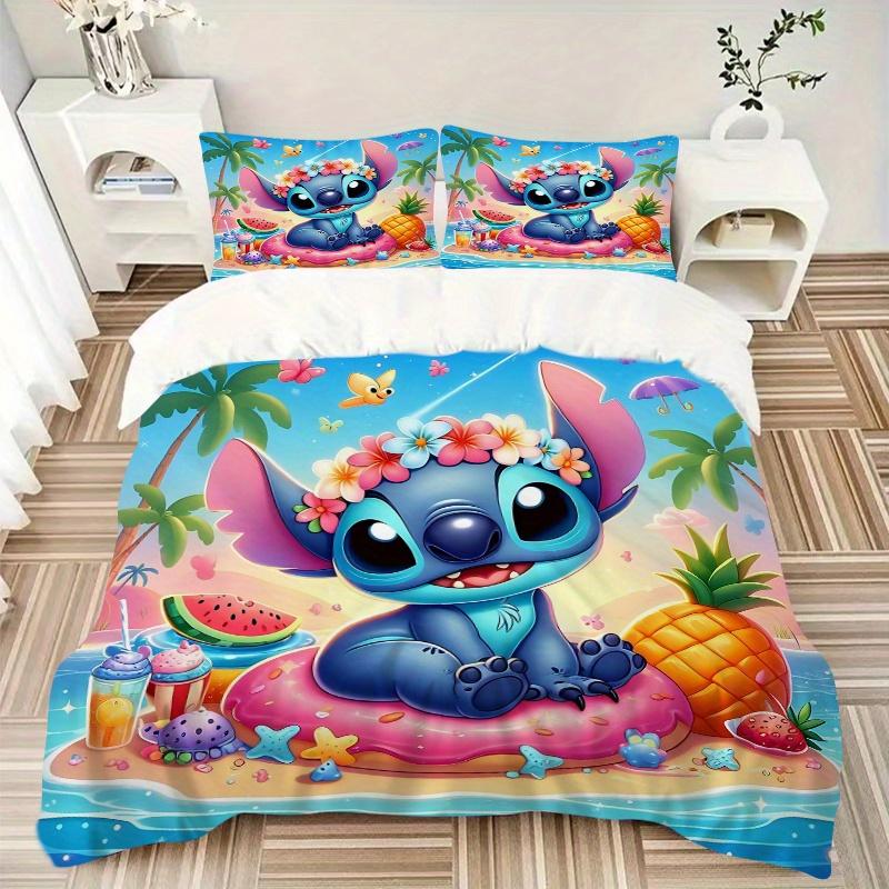 3pcs Beach Stitch Printed Quilt Set - Soft and Comfortable Quilt Cover for Bedroom, Guest Room and Dormitory Decorative Bedding Set 1 Duvet Cover