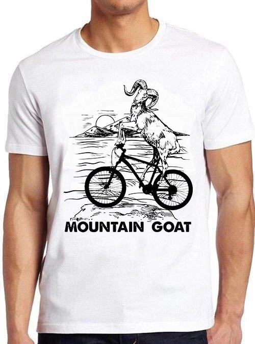 Mountain Bike Mountain Goat Riding Biking Funny Meme Cool Gift Tee T Shirt M784 XXXL