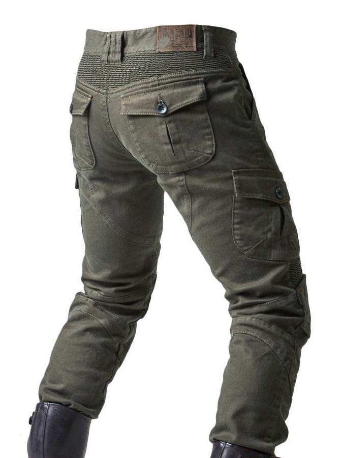 Men’s Summer Motorcycle Anti-Fall Riding Jeans - Four Seasons Elastic Racing Pants