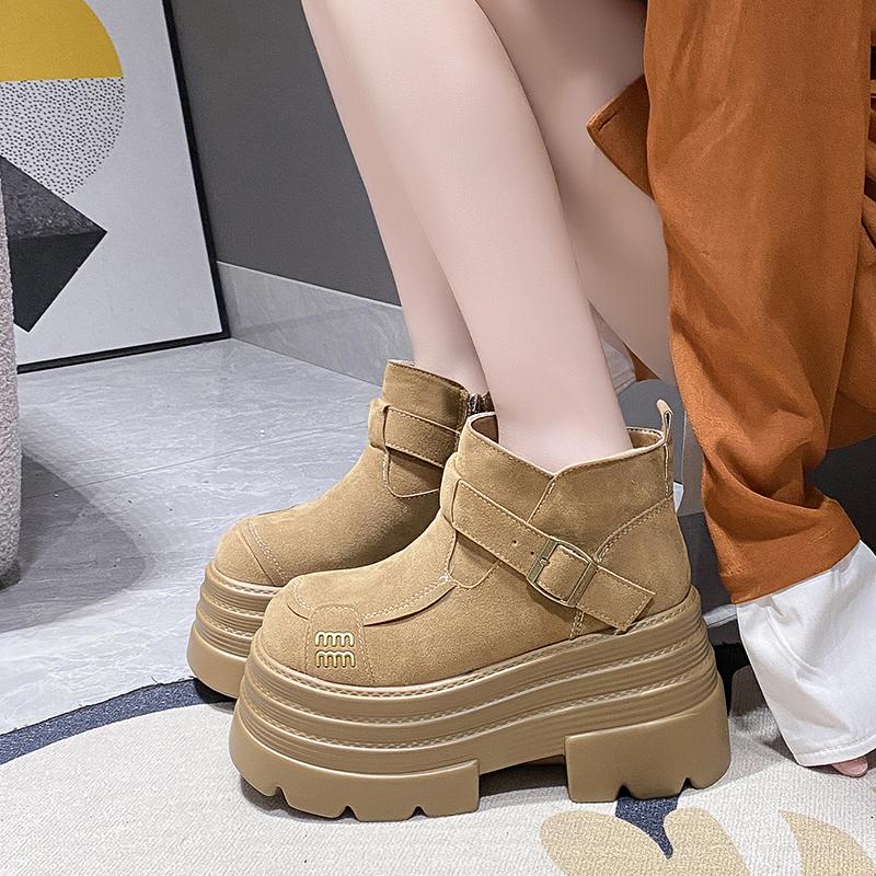 Fashion Women's Ankle Boots High Heels Platform Shoes Woman Winter Boots Designer Dress Women Snow Botas 2025 Trend New Zapatos Female