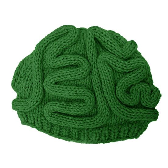Spoof Horror Brain Knitted Hat Funny Warm Cap Party Headwear Photography Props