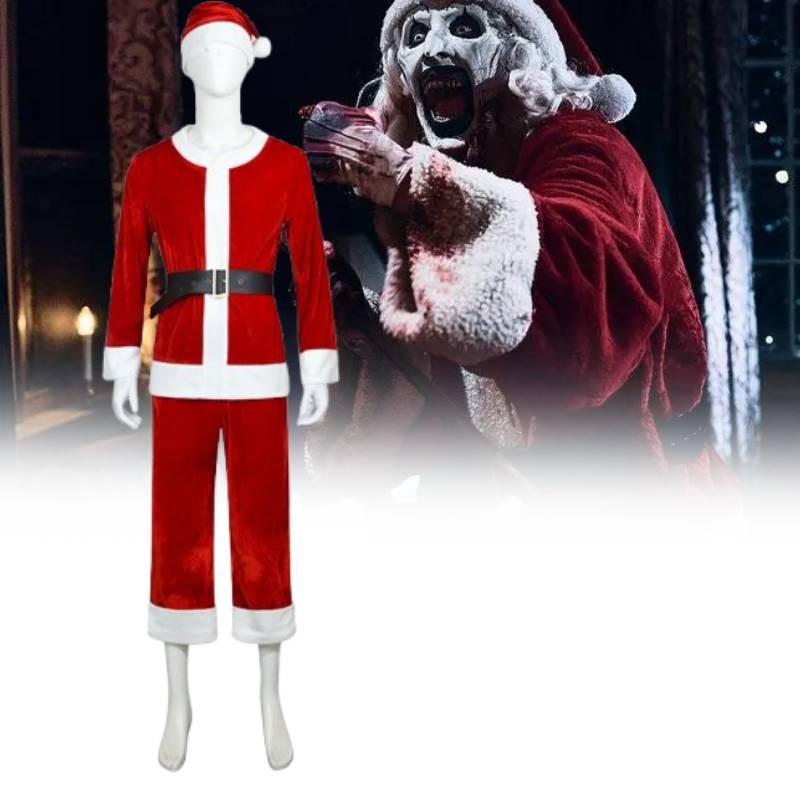 3 Terrifier Cosplay Costume Mask Glasses Set Halloween Party Horror Play Role