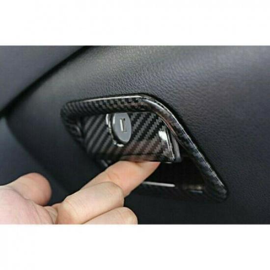 For Toyota Camry 2018- Co-Pilot Storage Box Handle Carbon Fiber Cover Trim