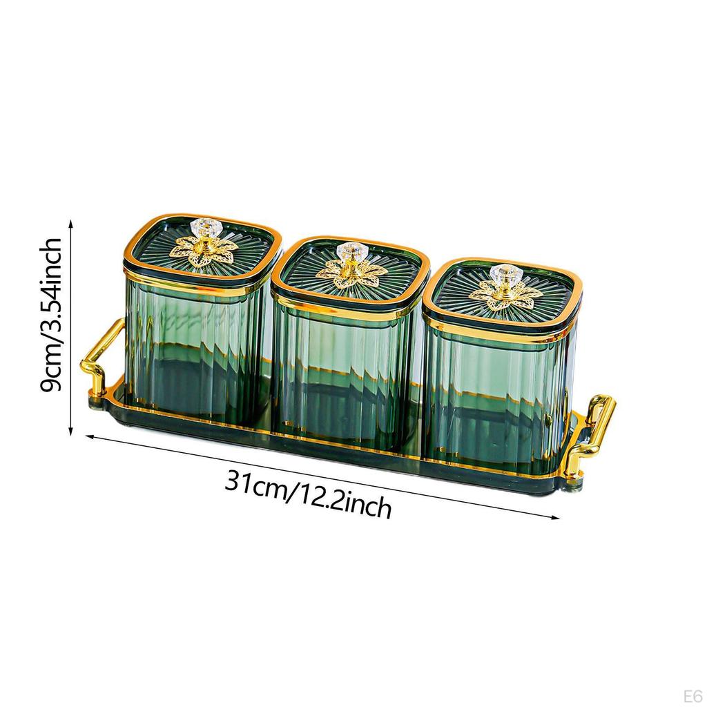 Candy Dishes with Lids, Divided Serving Dishes, Seasoning Box Set for Dried Fruit Nut Holiday