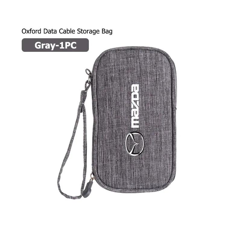 

2025 Hot Data Cable Storage Bag Portable Carry Case Travel Organizer Bag For Mazda Atenza Axela MX30 CX30 CX3 CX9 MX5 RX8 RX7