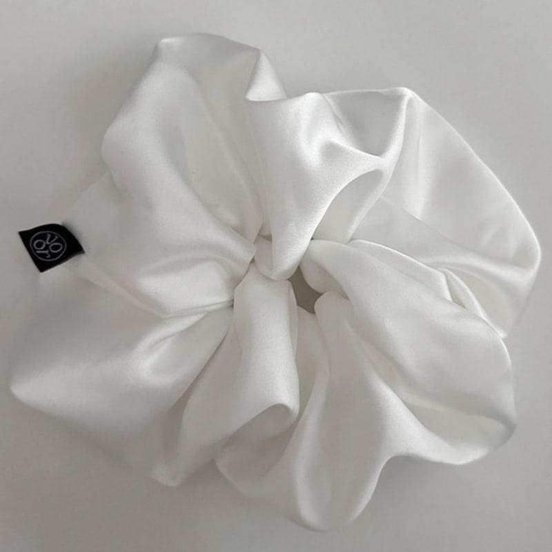 for Basic Satin Scrunchie_Large_White