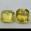 Pair 20.45 Ct Natural Yellow Sapphire   Square Cut Loose Gemstone Pair