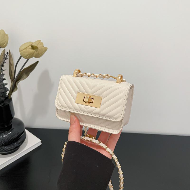 Módny trend 2025 Mini dámska štvorcová crossbody retiazková kabelka