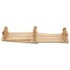 1/3PCS. Wooden minimalist style bedroom telescopic folding wall hanging bamboo hanger coat hook living room