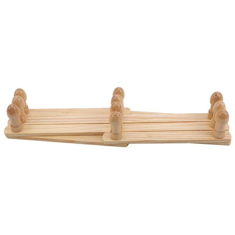 1/3PCS. Wooden minimalist style bedroom telescopic folding wall hanging bamboo hanger coat hook living room
