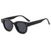 Classic Red Round Sunglasses with Vintage Design Square Frame Customizable Logo Gray or Yellow PC Frame Options
