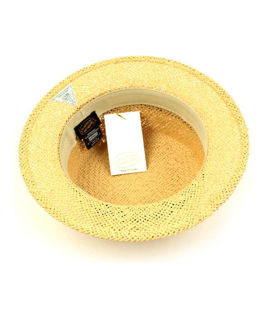 Beige Flat Short Panama Hat