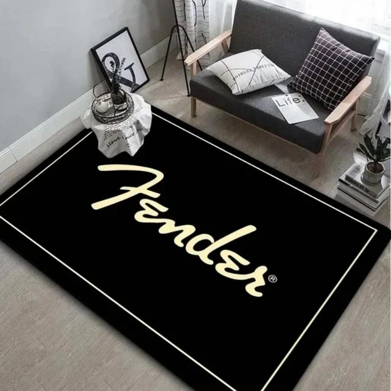 Fender Guitar Carpet for Living Room Decoration Large Area Comfortable Resistant To Dirt Non-slip Rug Flannel Bedroom Floor Mat
