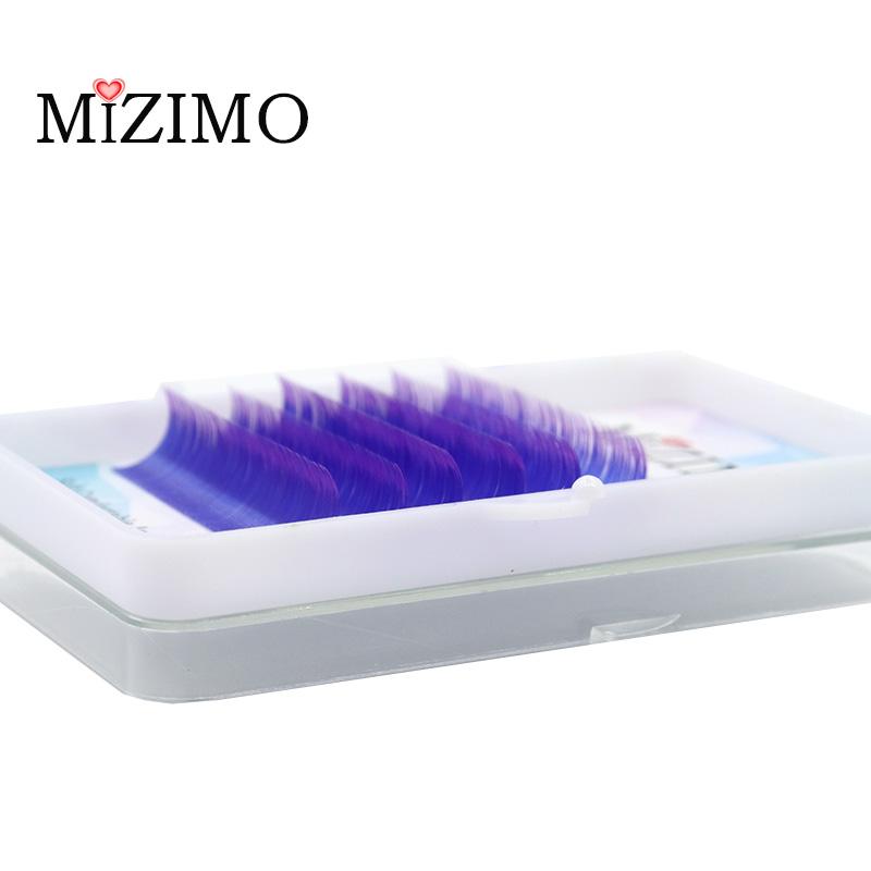 MIZIMO 6 Rows Of Color Single Grafted False Eyelashes, Dramatic Eye Makeup Eyelashes, Natural Extension. 8-15mm,C D,0.07mm